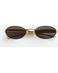 Bottega Veneta - Lunettes De Soleil Ovales Sardine - Lyst