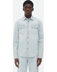 Bottega Veneta - Light Denim Shirt-Uomo - Lyst