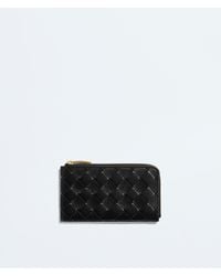 Bottega Veneta - Intrecciato L-Zipped Card Case - Lyst