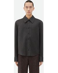Bottega Veneta - Cotton And Silk Stripe Shirt - Lyst