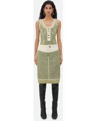 Bottega Veneta - Textured Mouline Cotton Jersey Skirt - Lyst