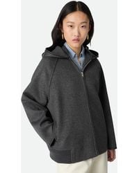 Bottega Veneta メリノウール シアリング ブルゾン Bottega Veneta メリノウール シアリング ブルゾン ナチュラル
