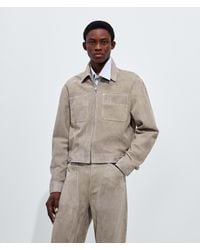 Bottega Veneta - Suede Leather Jacket - Lyst