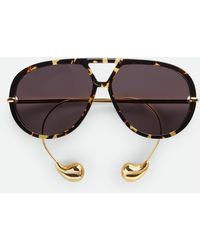 Bottega Veneta - Drop Sonnenbrille In Pilotenform - Lyst