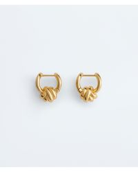Bottega Veneta - Knot Hoop Earrings - Lyst
