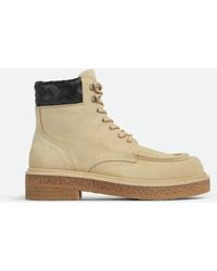 Bottega Veneta - Suede Haddock Lace-Up Boots - Lyst