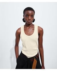 Bottega Veneta - Compact Cotton Jersey Rib Tank Top - Lyst