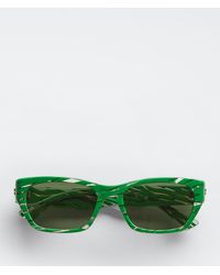 Bottega Veneta - Classic Eckige Sonnenbrille Aus Acetat - Lyst