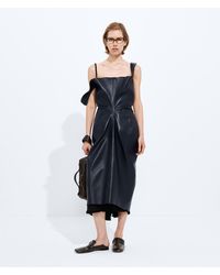 Bottega Veneta - Semi Shiny Leather Dress - Lyst