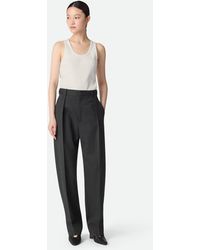 Bottega Veneta - Mouline Wool Twill Pants - Lyst
