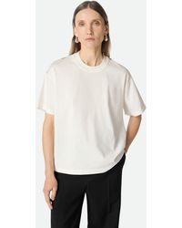 Bottega Veneta - Cotton And Silk Printed T-Shirt - Lyst