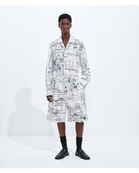 Bottega Veneta - Cotton Poplin Printed Shorts - Lyst