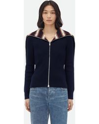 Bottega Veneta - Gestreifter Cardigan Aus Baumwolle - Lyst