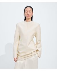 Bottega Veneta - Cotton And Silk Toile Dress - Lyst