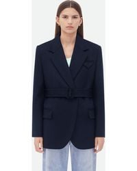 Bottega Veneta - Double Wool Cashmere Belted Jacket - Lyst