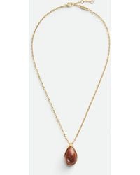 Bottega Veneta - Drop Marble Pendant Necklace - Lyst