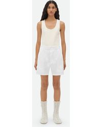 Bottega Veneta - Cotton Pinstripe Shorts - Lyst