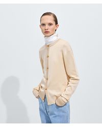 Bottega Veneta - Silk Double Knit Cardigan - Lyst
