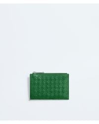 Bottega Veneta - Woven Mycelium Zipped Card Case - Lyst