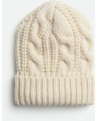 Bottega Veneta Wool Cable Knit Beanie - White
