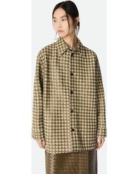 Bottega Veneta - Intrecciato Leather And Suede Shirt - Lyst