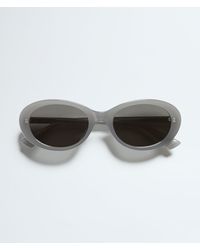 Bottega Veneta - Classic Oval Sunglasses - Lyst