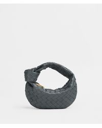Bottega Veneta Jodie Mini Knotted Intrecciato Leather Tote - Gray