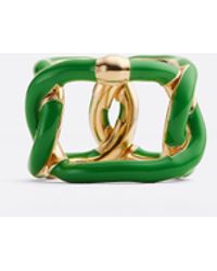 Bottega Veneta Intreccio Chain Ring - Grün