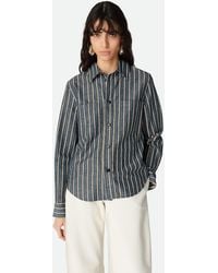 Bottega Veneta - Chemise En Coton Et Lin À Rayures - Lyst