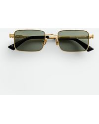 Bottega Veneta - Classic Rectangular Sunglasses - Lyst