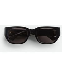 Bottega Veneta - Intrecciato Square Sunglasses - Lyst