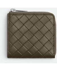 Bottega Veneta - Intrecciato Stamp Square Zip Around Wallet - Lyst