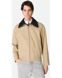 Bottega Veneta - Intrecciato Leather-Trimmed Twill Blouson - Lyst