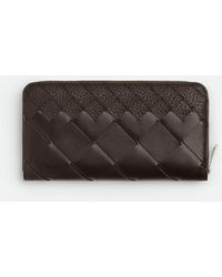 Bottega Veneta - Intrecciato Zip Around Wallet - Lyst