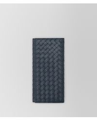 Bottega Veneta CONTINENTAL PORTEMONNAIE AUS INTRECCIATO VN - Blau