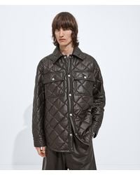 Bottega Veneta - Leather Quilted Overshirt - Lyst