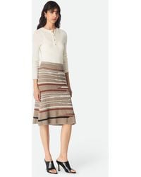 Bottega Veneta - Rock Aus Leinen Und Baumwolle - Lyst