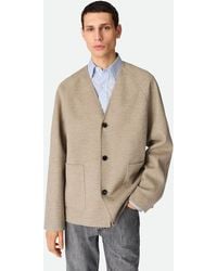 Bottega Veneta - Light Double Wool And Cashmere Coat - Lyst