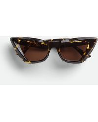 Bottega Veneta - Angle Acetate Pointed Cat Eye Sunglasses - Lyst