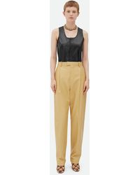Bottega Veneta - レザー ワイドレッグパンツ - Lyst