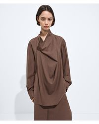 Bottega Veneta - Light Wool Toile Blouse - Lyst
