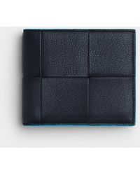 Bottega Veneta Bi-fold Portemonnaie Mit Münzfach - Blau