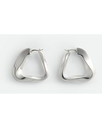 Bottega Veneta - Large Twist Triangle Hoop Earrings - Lyst