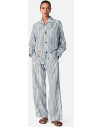 Bottega Veneta - Striped Silk Pyjama Set - Lyst