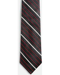 Bottega Veneta - Cravate En Cuir Imprimé À Rayures Diagonales - Lyst
