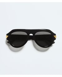 Bottega Veneta - Mitre Aviator Sunglasses - Lyst