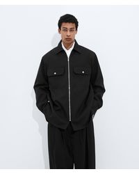 Bottega Veneta - Wool Grain De Poudre Overshirt - Lyst