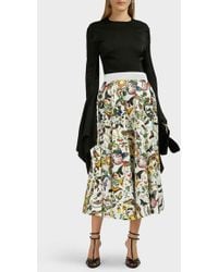 Mary Katrantzou Alice Insect-print High-waist Skirt - Multicolour