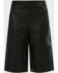 high waisted knee length shorts women's