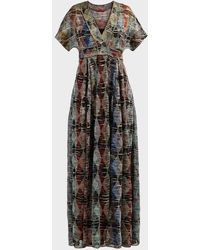 Missoni Geometric-print Woven Maxi Dress - Black